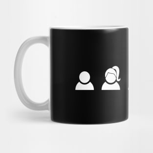 Person Woman Man Camera Tv Icon White Mug